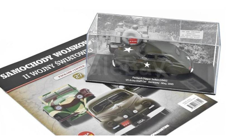 Модель PACKARD CLIPPER SEDAN U.S. ARMY STAFF CAR 1941 1:43 DEA/POLAND, масштабная модель, Buick, DeAgostini (военная серия), scale43