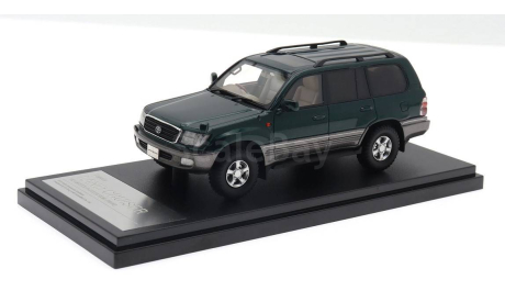 Модель TOYOTA LAND CRUISER 100 VX-LIMITED G-SELECTION (2000) green 1/43 HI-STORY, масштабная модель, scale43