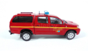 Модель TOYOTA HILUX PICK-UP CLOSED MEURTHE & MOSELLE FIRE ENGINE 2014 1:43 HACHETTE, масштабная модель, scale43
