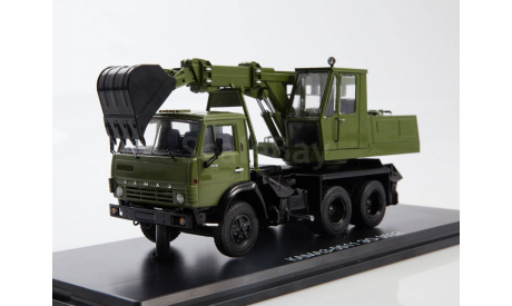 Модель Экскаватор ЭО-3532 (КАМАЗ-5511) военный 1/43 SSM, масштабная модель, scale43