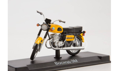 Модель мотоцикл ВОСХОД-3М желтый 1:24 MODIMIO, масштабная модель мотоцикла, Иж, scale24