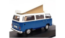 Модель VOLKSWAGEN T2 Westfalia Camper (1978) blue white 1/43 IXO/CLC502NPS.22, масштабная модель, 1:43