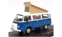 Модель VOLKSWAGEN T2 Westfalia Camper (1978) blue white 1/43 IXO/CLC502NPS.22, масштабная модель, 1:43