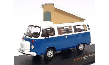 Модель VOLKSWAGEN T2 Westfalia Camper (1978) blue white 1/43 IXO/CLC502NPS.22, масштабная модель, 1:43