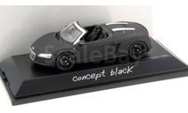 audi r8 concept black, масштабная модель, scale43