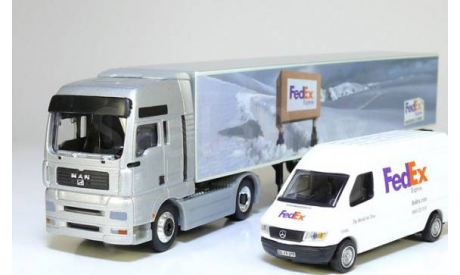 MAN  TG-A  2001 Koffersattelzug Fedex, масштабная модель, scale87