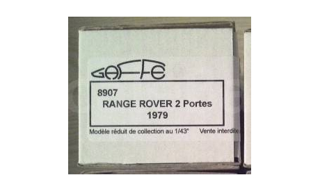 RANGE ROVER 1979, масштабная модель, 1:43, 1/43