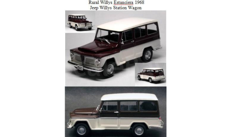 Rural Willys Estanciera 1968, масштабная модель, 1:43, 1/43
