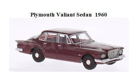 Plymouth Valiant Sedan 1960, масштабная модель, Kyosho, scale43