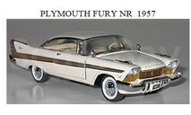 PLYMOUTH FURY NR 1957, масштабная модель, Kyosho, scale43