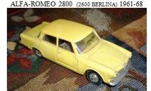 ALFA-ROMEO 2800  (2600 BERLINA) 1961-68, масштабная модель, Alfa Romeo, scale43