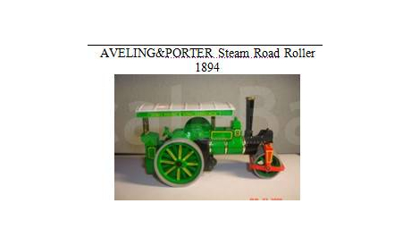 AVELING&PORTER Steam Road Roller 1894, масштабная модель, 1:64, 1/64