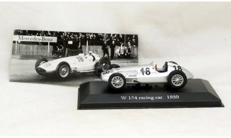 1:43 Mercedes-Benz W154 #18 1939, масштабная модель, DeAgostini «Mercedes-Benz Offizielle Modell-Sammlung» (IXO), scale43
