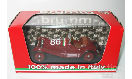 1/43 Alfa-Romeo 6C 1750 GS Spider Zagato №86 Mille Miglia 1931 (Brumm), масштабная модель, scale43, Alfa Romeo