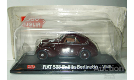 1/43 FIAT 508 CS Balilla Berlinetta №45 1936 (Starline-Hachette), масштабная модель, scale43