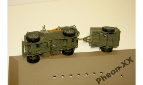 1/43 Jeep Willys MB + прицеп (Atlas), масштабная модель, scale43
