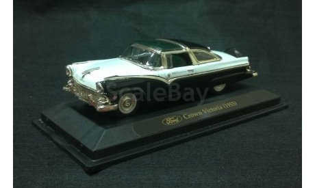 Ford Crown Victoria 1955 г. чёрный с белым, масштабная модель, 1:43, 1/43, Yat Ming