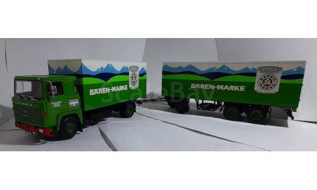 Scania LB140 фургон с прицепом Bären Marke 1970, масштабная модель, Minichamps, 1:43, 1/43