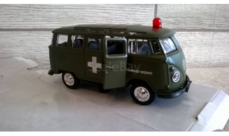 скорая помощь ( ambulance) фольксваген микроавтобус, масштабная модель, Volkswagen, 1:43, 1/43