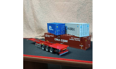 Модель Маз 64221 с полуприцепом контейнеровозом 1/43., масштабная модель, MODIMIO, scale43