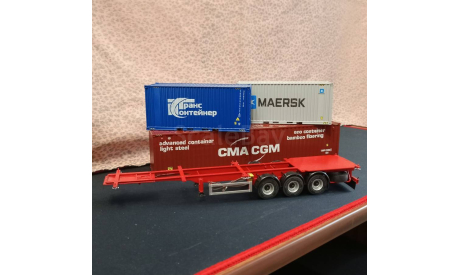 Модель Маз 64221 с полуприцепом контейнеровозом 1/43., масштабная модель, MODIMIO, scale43