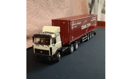Модель Маз 64221 с полуприцепом контейнеровозом 1/43., масштабная модель, MODIMIO, scale43