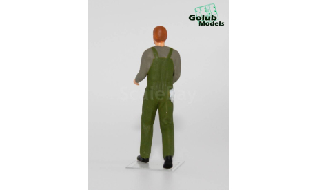 Фигурка грузчик в зелёном 1:43, фигурка, GolubModels, 1/43
