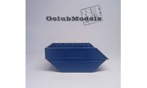 Мусорный контейнер синий - 1/43, элементы для диорам, GolubModels, 1:43