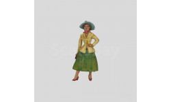 e227 - Женщина в шляпке и жакете - фигурка в масштабе 1/43