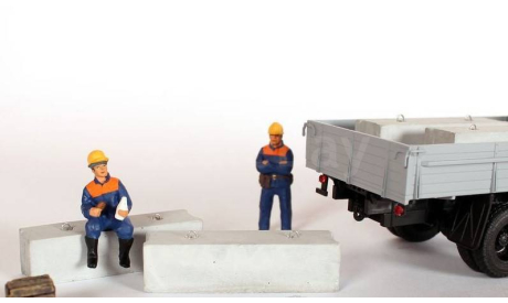 g03 - блоки фундаментные, комплект 2 штуки - аксессуар в масштабе 1/43, элементы для диорам