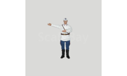 m12 - регулировщик - фигурка в масштабе 1/43