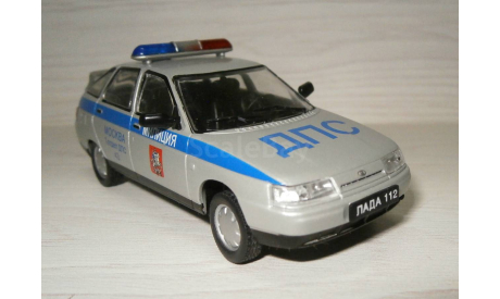 ВАЗ-2112 - ДПС (1/43) Автомобиль на службе №10, масштабная модель, DeAgostini, scale43