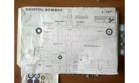 Самолет 1/72 ’Sanger’ Bristol Bombay MK.1, сборные модели авиации, 1:72