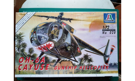 Вертолет 1/72 OH-6A Cayuse Gunchip helicopter (Italeri 028), сборные модели авиации, scale72