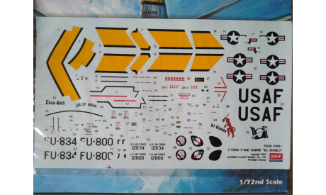 Самолет 1/72 F-86E Sabre ’El Diablo’ Academy 1681, сборные модели авиации, scale72