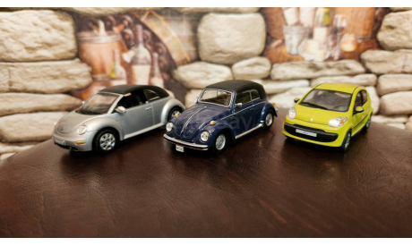 Volkswagen  Beetle и Citroen C1 Три модели одним лотом, масштабная модель, Citroën, Bauer/Cararama/Hongwell, scale43