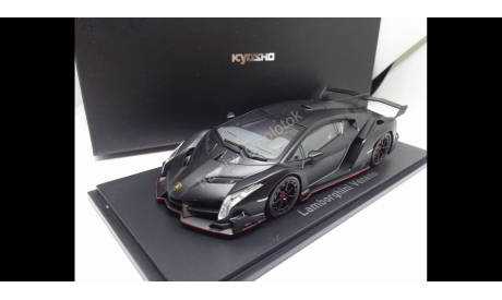 392 LAMBORGHINI Veneno Coupe 1:43 KYOSHO matt-black, масштабная модель, scale43