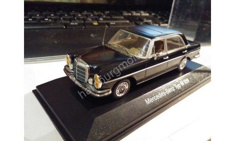 475 Minichamps Mercedes 300 SEL 6.3 W109 1:43 satin black, масштабная модель, scale43