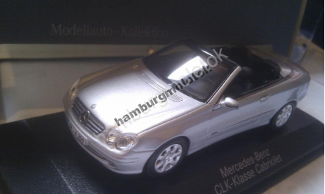 1:43 mercedes clk class cabrio minichamps, масштабная модель, scale43