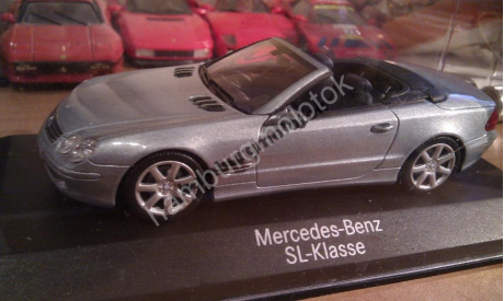 1:43 mercedes sl R230 cabrio minichamps, масштабная модель, scale43