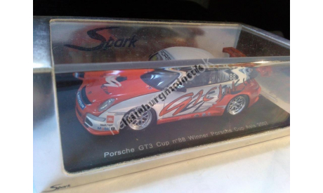 1:43 spark porsche gt3 n88 2007 winner cup asia, масштабная модель, scale43