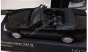 013 MINICHAMPS MERCEDES 500 SL 1:43 black r129, масштабная модель, scale43