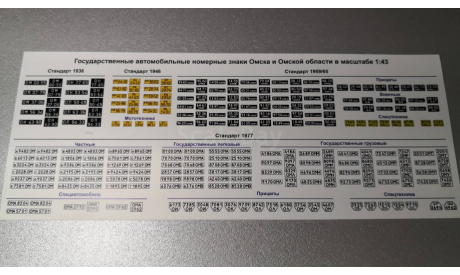 !!! Наклейка !!! Советские номерные знаки 1:43, фототравление, декали, краски, материалы, scale43