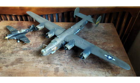 Pro built Monogram 1/48 B-24J Liberator model, сборные модели авиации, Revell, scale48