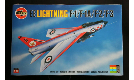 перехватчик EE BAC Lightning F1/3 AirFix 1:48 модель самолета, сборные модели авиации, scale48