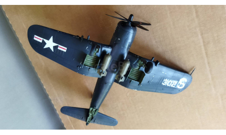 Pro built Academy 1/48 F4U-4B Corsair Korean War model, сборные модели авиации, scale48