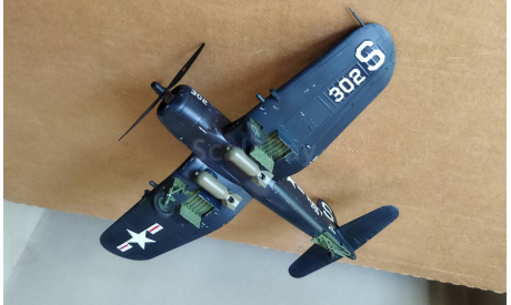 Pro built Academy 1/48 F4U-4B Corsair Korean War model, сборные модели авиации, scale48