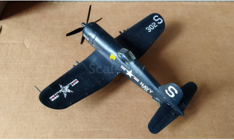 Pro built Academy 1/48 F4U-4B Corsair Korean War model, сборные модели авиации, scale48