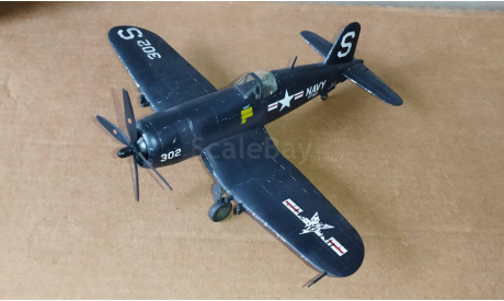Pro built Academy 1/48 F4U-4B Corsair Korean War model, сборные модели авиации, scale48