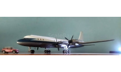 1:100 IL 18 Flugzeug-Modellbaukasten VEB KVZ Plasticart 1964